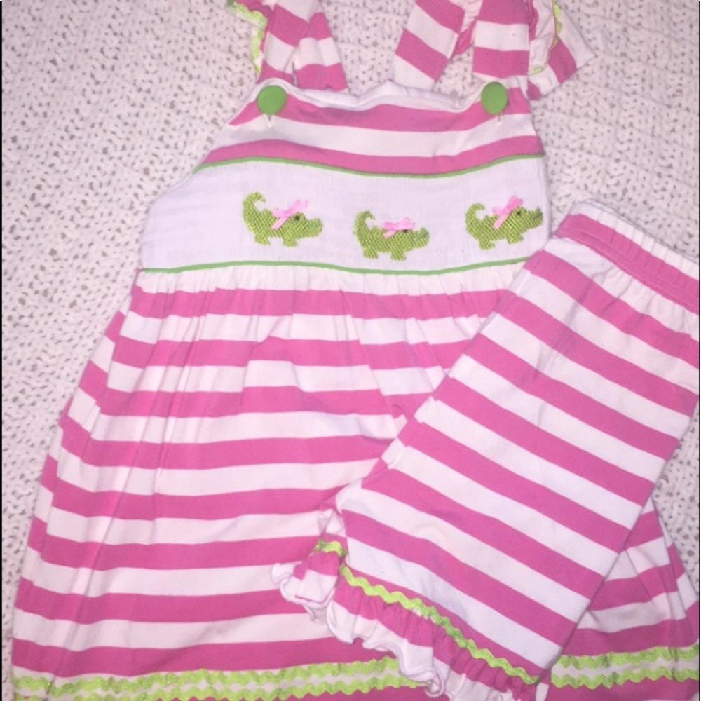 Smocked Alligator Outfit